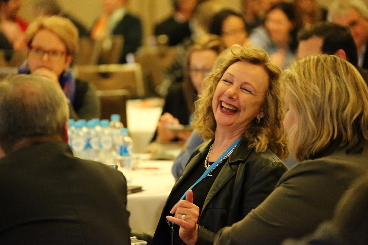 Delegate laughing Delegate laughing