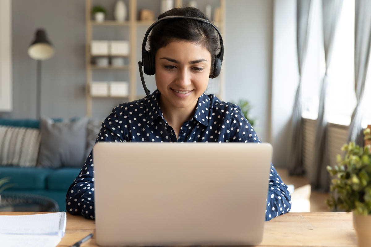 Small Rectangle stock image female laptop - NESA Events