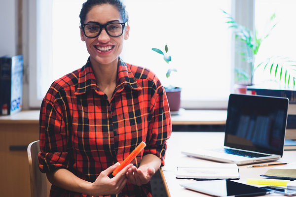 Stock Image Female Laptop Glasses - NESA Employment Services Workforce Survey