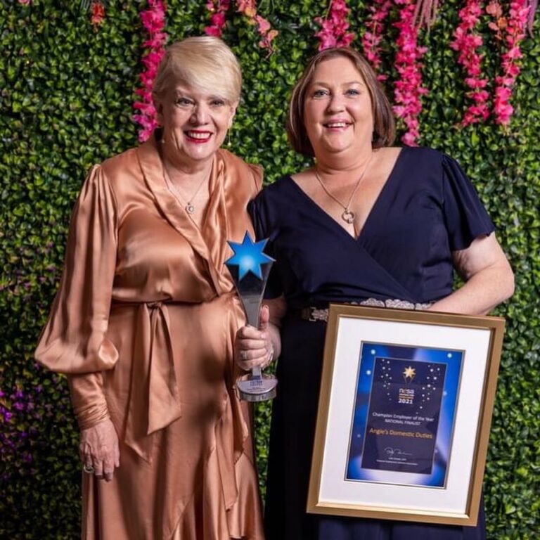 NESA Awards 2021 Champion Employer of the Year Winner with Sally 768x768 - 2022 NESA Awards for Excellence